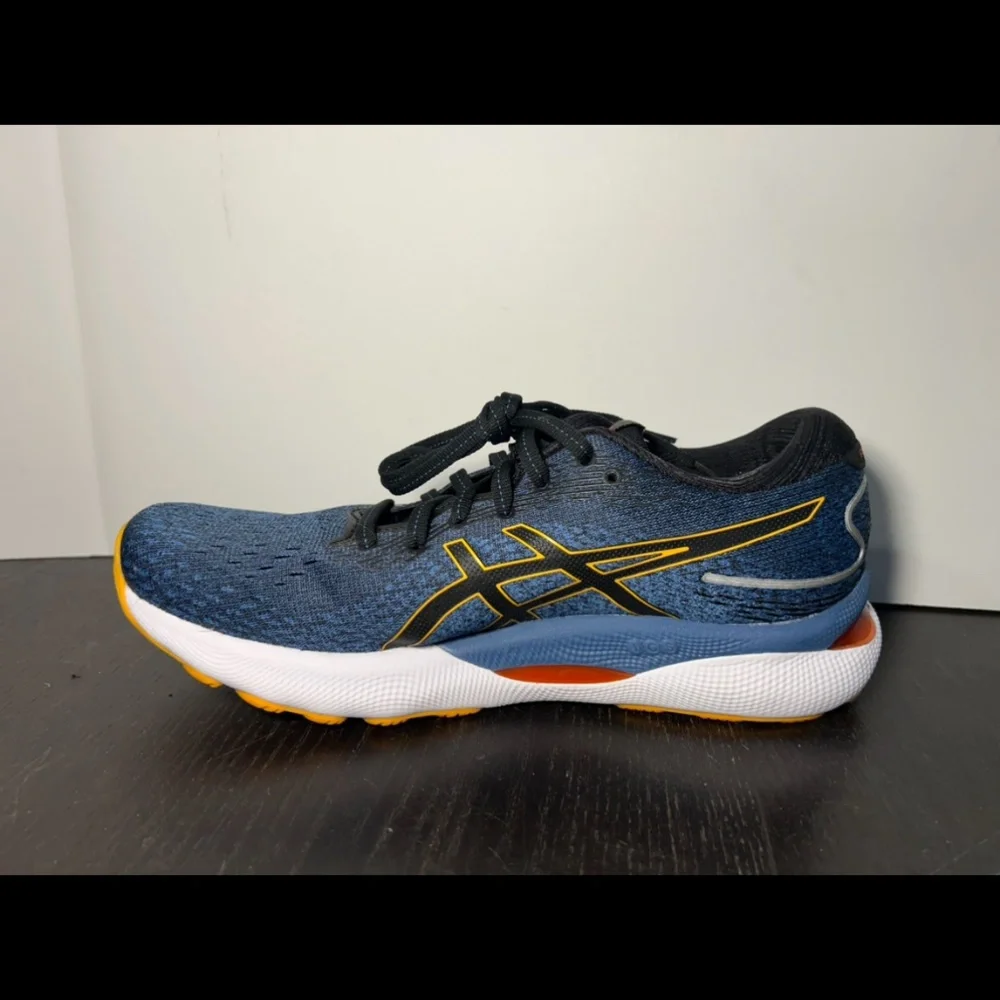 Asics Gel Nimbus 24 Running Shoes Sneakers Mens Azure/Amber Size 7.5